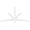 Ekena Millwork Davenport Architectural Grade PVC Gable Bracket, 108"W x 54"H x 2"D x 6"F, 12/12 Pitch GBP108X54X0206DAV00 - alternate 5